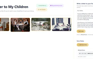 Write personal messages and letters meant to be discovered by family in the future.