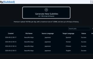 Upload files to process and track status