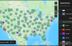 Major Food Brands on xMap