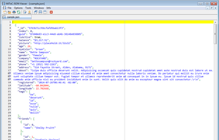Raw JSON view