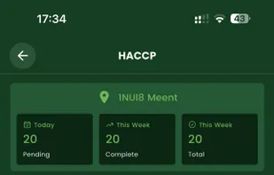 Plan and track HACCP tasks per location and department, such as goods acceptance, temperatures, critical processes, guarantees and cleaning, so nothing is forgotten during service.