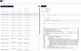smtp4dev main user interface