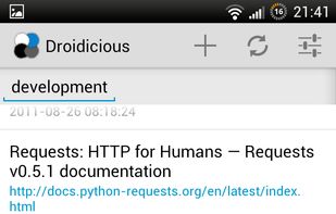 Droidicious screenshot 1