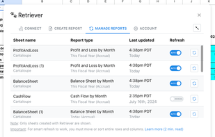 Refresh QuickBooks reports in real-time – or set them to automatically refresh every hour