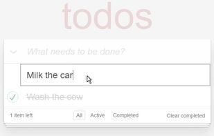 Preview of the TodoMVC (http://todomvc.com) application made with the Atlas toolkit.