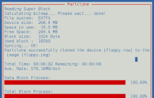 Partclone screenshot 1