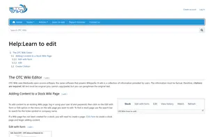 OTC Wiki screenshot 2