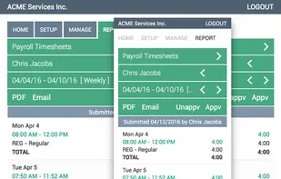 Webtimeclock screenshot 1