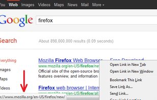 Google search link fix screenshot 1