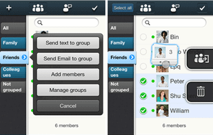 iPhone user interface