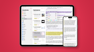 GoodLinks 2.0 released with new highlighting features for this read-it-later application image