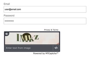 MTCaptcha Dark Theme