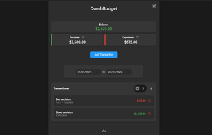 DumbBudget screenshot 1