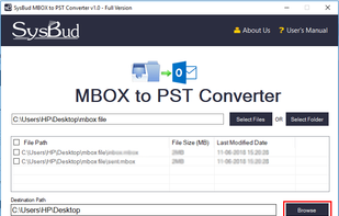 SysBud MBOX to PST Converter screenshot 2