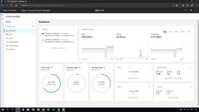 Project Honolulu’s Hyper-converged infrastructure (HCI) management dashboard in Windows Server 2019 Preview