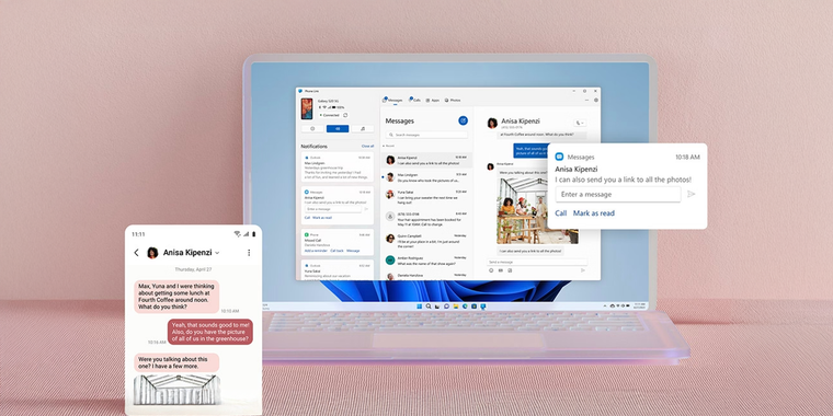 Microsoft's Phone Link app update brings AI-powered suggested replies to Windows 11 image