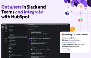 Receive real-time alerts in Slack or Teams so you don’t have to sit and wait for prospects. 