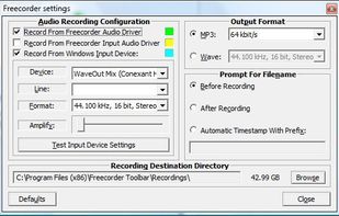 Freecorder screenshot 1