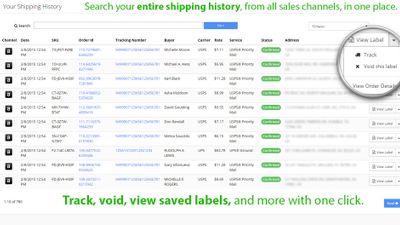 Track your shipping history from one place