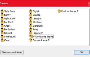 Custom themes