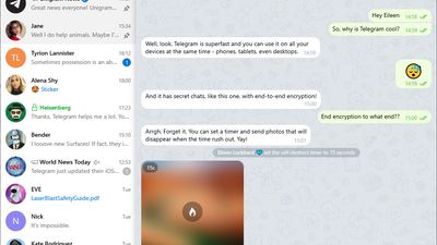 One-to-one chat in Unigram on Desktop