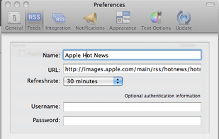 Add your feed (with authentication)