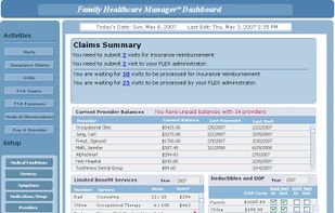 Family Healthcare Manager Dashboard