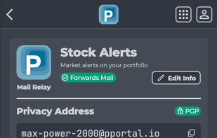 Privacy Address - mobile - dark mode