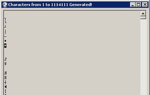Vertical results line by line for UTF chars