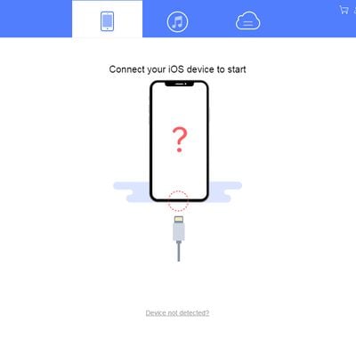 Connect iPhone to PC via the USB cable.