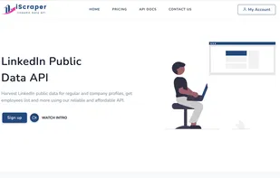 iScraper landing page.