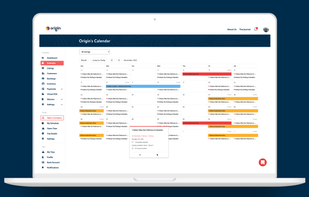Origin booking platform screenshot 1