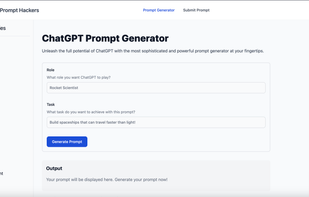 Our ChatGPT Prompt Generator tool.