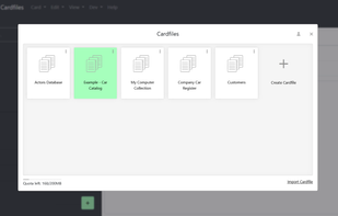Cardfile.it screenshot 1