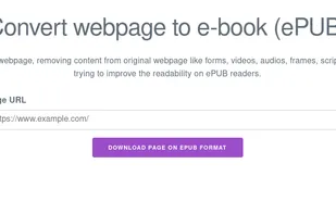 Webpage to ePUB screenshot 1