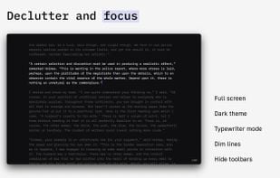 Declutter and focus
