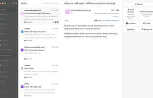 Open email thread view.