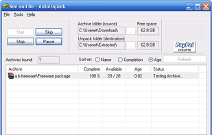 AutoUnpack screenshot 1