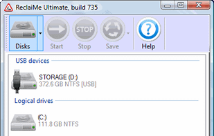 All you need to do is select a drive and click Start