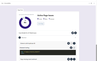 Scan pages directly from your WordPress editor. Insi integrates seamlessly into your existing workflow, letting you identify and fix accessibility issues without leaving WordPress.