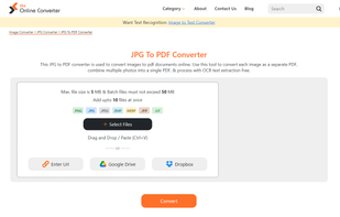 The online converter - JPG to PDF converter