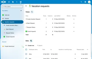Nextcloud Tables screenshot 1