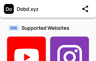 Dobd homepage from mobile