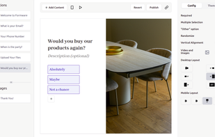 Formware form builder: An intuitive form builder to create forms on Formware.