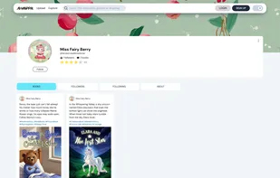 Screenshot of a basic author profile on Wisppal.