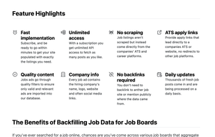 Job Data API screenshot 1