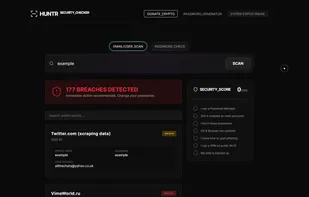 A deep search provides in-depth information about breaches.