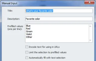 Advanced manual Input