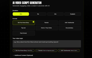 Virvid | AI Video Script Generator With Engaging Hooks