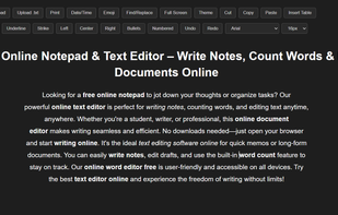 Online Notepad Free  screenshot 1